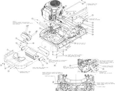 Engine Accessories Diagram and Parts List for RZT-L46 (17AGCACN010)(2016) Cub Cadet Lawn Tractor